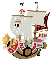 Re-drawing of the Thousand Sunny by Devianart artist MarshmallowAngelArt