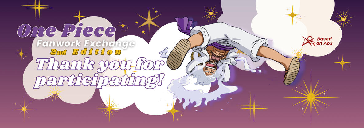 Banner presenting the One Piece logo created for the live action. Underneath it reads "Fanwork Exchange 2024"